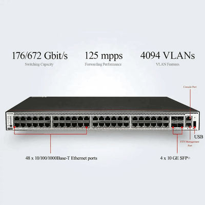 48*10/100/1000BASE-T Ethernet-Ports und 4*10GE SFP-Ports PoE-Schalter mit LACP-Funktion
