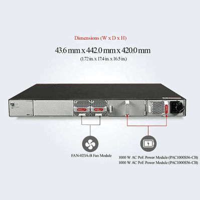 48*10/100/1000BASE-T Ethernet-Ports und 4*10GE SFP-Ports PoE-Schalter mit LACP-Funktion